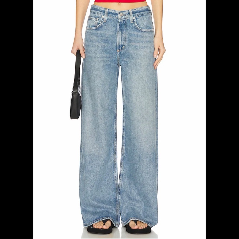 NWT Citizens Of Humanity Paloma‎ Low Rise Wide Leg Baggy Jean in Moonbeam 34